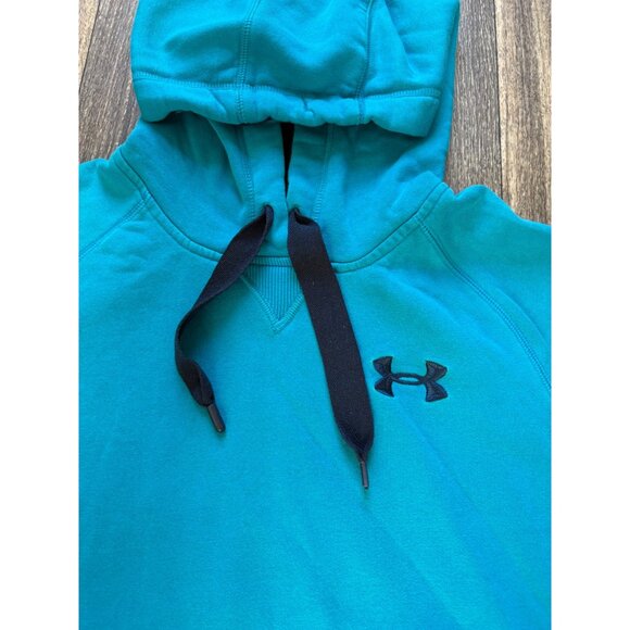 WOMENS UNDER ARMOUR UA STORM HOODIE SWEATER SIZE SMALL BLUE LOOSE - Picture 2 of 7